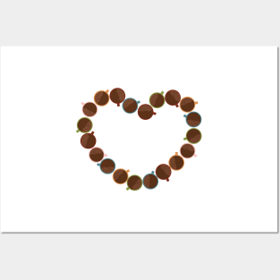 Heart shape from Colorful coffee mugs Posters and Art